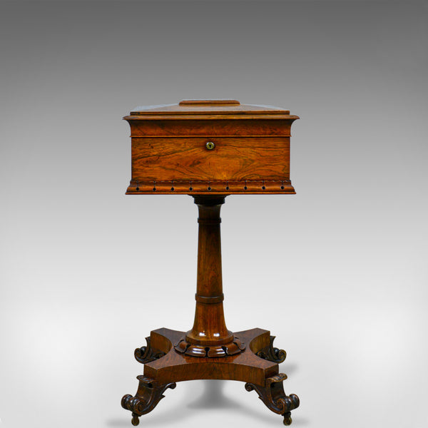 Antique Teapoy, English, William IV, Rosewood, Work Box, 19th Century Circa 1835 - London Fine Antiques