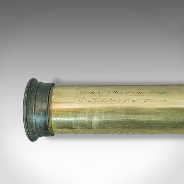 Antique Telescope, Bancks and Son, English, 3 Draw, Late 18th Century, C.1800 - London Fine Antiques