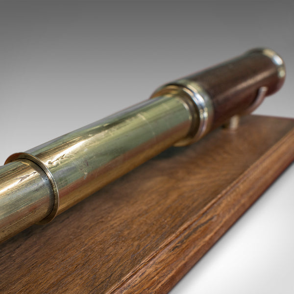 Antique Telescope, English, 3 Draw Refractor, Silberrad Aldgate, 19th Century - London Fine Antiques