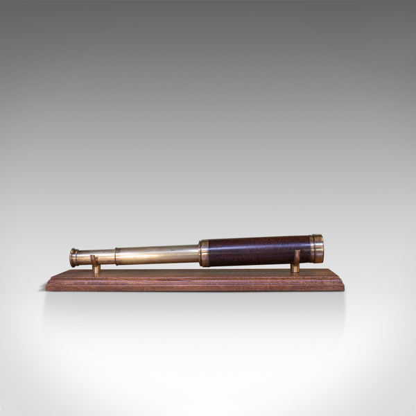 Antique Telescope, English, 3 Draw Refractor, Silberrad Aldgate, 19th Century - London Fine Antiques