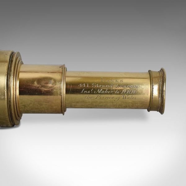 Antique Telescope, Five Draw Terrestrial Refractor, Banks of London Circa 1820 - London Fine Antiques