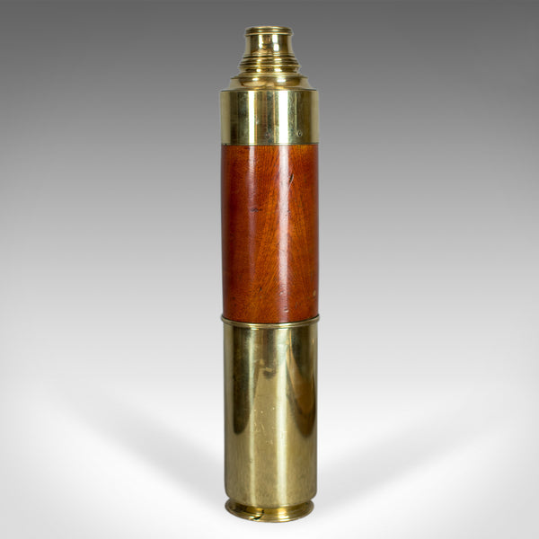Antique Telescope, Three Draw, Mahogany, Brass, English, Georgian, Circa 1780 - London Fine Antiques