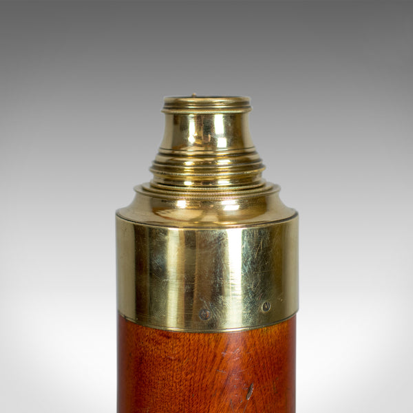 Antique Telescope, Three Draw, Mahogany, Brass, English, Georgian, Circa 1780 - London Fine Antiques
