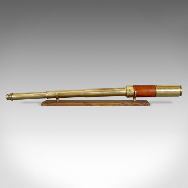 Antique Telescope, Three Draw, Mahogany, Brass, English, Georgian, Circa 1780 - London Fine Antiques