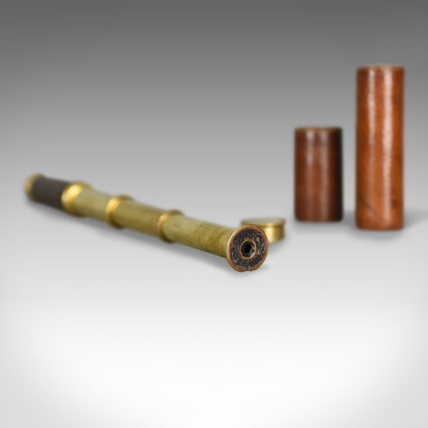 Antique Telescope, Three Draw Pocket Refractor in Leather Case, Circa 1880 - London Fine Antiques