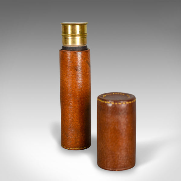 Antique Telescope, Three Draw Pocket Refractor in Leather Case, Circa 1880 - London Fine Antiques