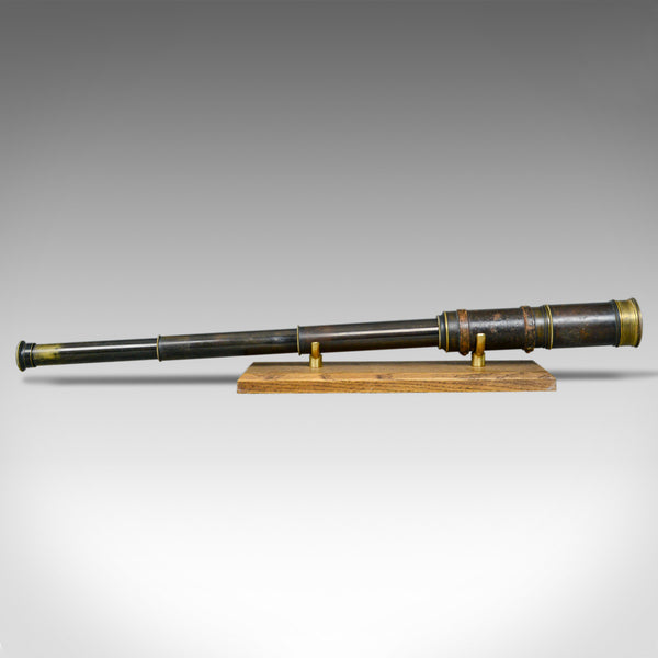 Antique Telescope, Three Draw, Refractor, English Victorian, Spotter, Circa 1880 - London Fine Antiques