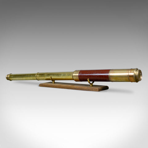 Antique, Telescope, Two Draw, Mahogany, Brass, J.P. Cutts, London Circa 1836-9 - London Fine Antiques