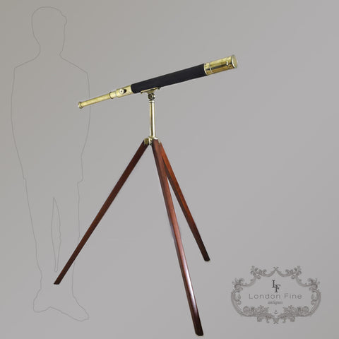 C19th 2.5" Telescope, Wood (late Abraham) c.1880 - London Fine Antiques
