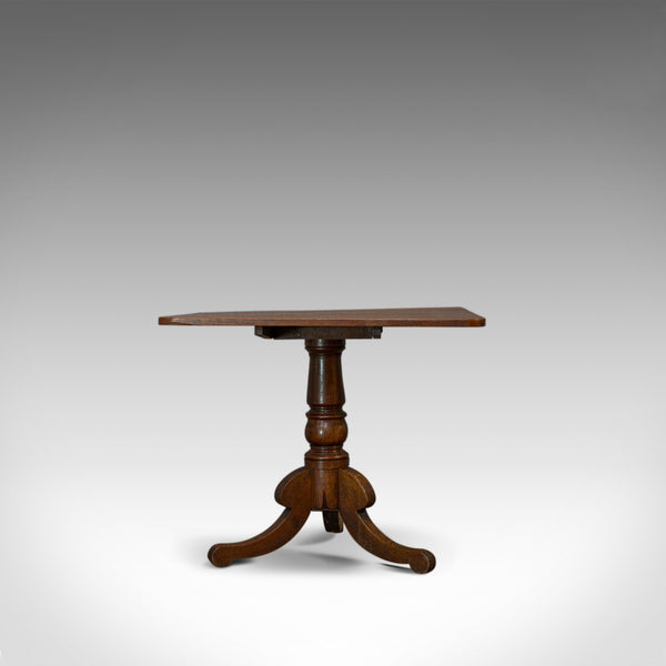 Antique Tilt-Top Table, English, Victorian, Oak, Side, Lamp, Card, Circa 1850 - London Fine Antiques