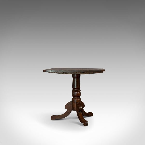 Antique Tilt-Top Table, English, Victorian, Oak, Side, Lamp, Card, Circa 1850 - London Fine Antiques