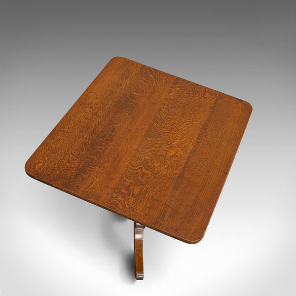 Antique Tilt-Top Table, English, Victorian, Oak, Side, Lamp, Card, Circa 1850 - London Fine Antiques