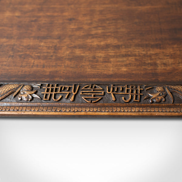 Antique Tray, Oriental, Carved, Teak, Early 20th Century, Circa 1900 - London Fine Antiques