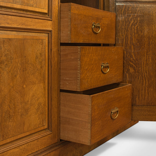 Antique Triple Wardrobe, Scottish, Oak, Compactum, Victorian, Circa 1870 - London Fine Antiques