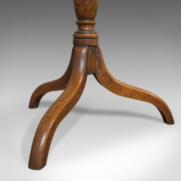 Antique Tripod Table, English, Regency, Tilt-Top, Oak, Side, Circa 1830 - London Fine Antiques