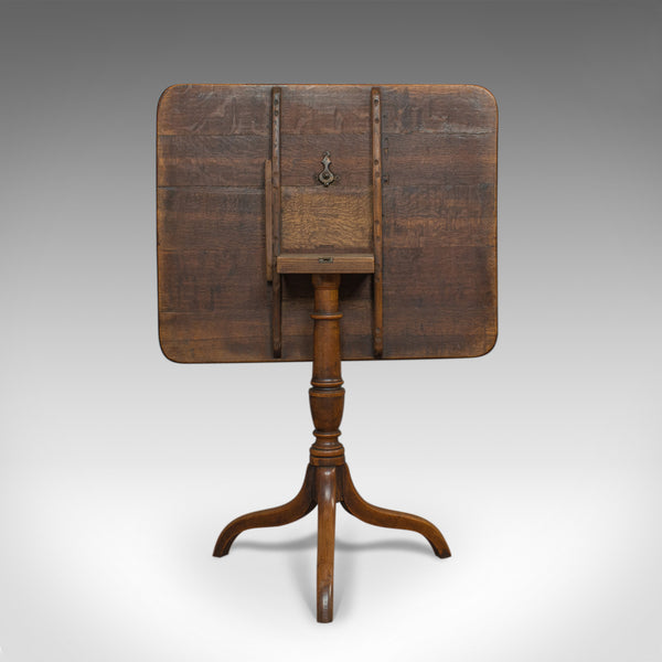 Antique Tripod Table, English, Regency, Tilt-Top, Oak, Side, Circa 1830 - London Fine Antiques