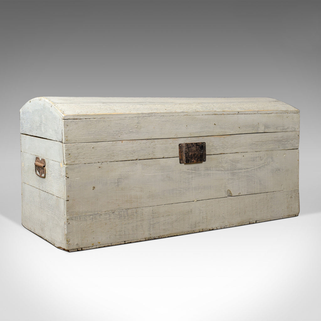Antique Carriage Trunk, Painted, Pine, Victorian, Dome Topped Chest, Circa 1890 - London Fine Antiques