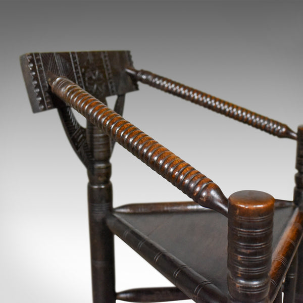 Antique Turners Chair, Victorian, Scottish, Oak, Circa 1900 - London Fine Antiques