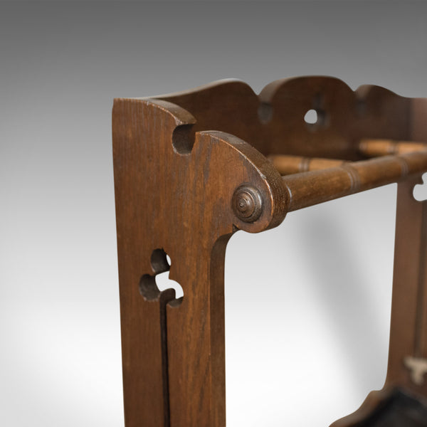 Antique Umbrella Stand, Arts and Crafts Stick Stand, English, Oak, Circa 1890 - London Fine Antiques