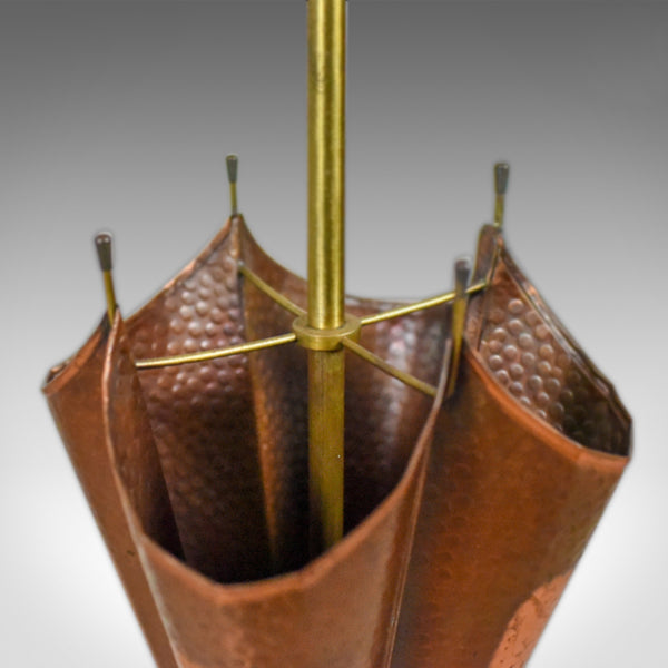 Antique Umbrella Stand in Copper and Brass, French Early 20th Century Circa 1920 - London Fine Antiques