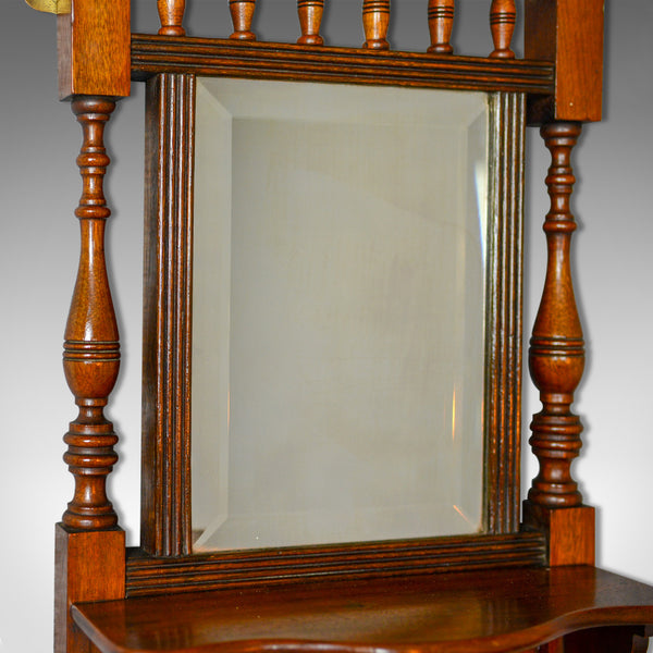 Antique Valet Mirror, English, Edwardian, Small, Walnut, Wall, Circa 1910 - London Fine Antiques
