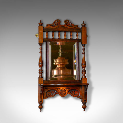 Antique Valet Mirror, English, Edwardian, Small, Walnut, Wall, Circa 1910 - London Fine Antiques
