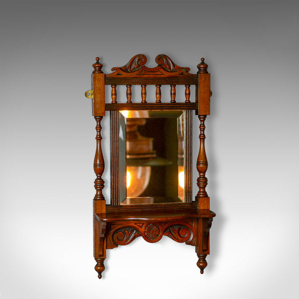 Antique Valet Mirror, English, Edwardian, Small, Walnut, Wall, Circa 1910 - London Fine Antiques