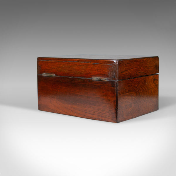 Antique Vanity Box, English, Victorian, Travelling Case, Rosewood, Circa 1850 - London Fine Antiques
