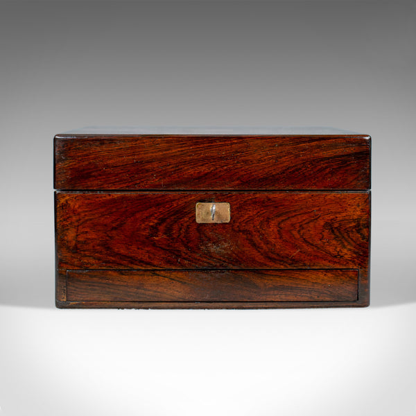 Antique Vanity Box, English, Victorian, Travelling Case, Rosewood, Circa 1850 - London Fine Antiques