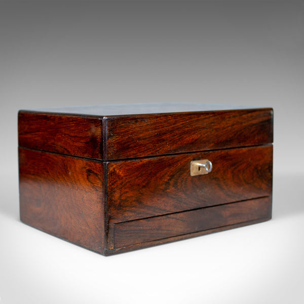 Antique Vanity Box, English, Victorian, Travelling Case, Rosewood, Circa 1850 - London Fine Antiques