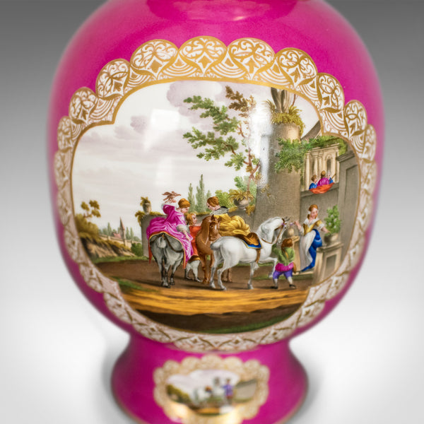 Antique Vase, Large, German, Porcelain, Flower, AR, Ceramics Late 19th Century - London Fine Antiques