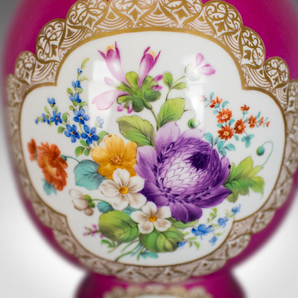 Antique Vase, Large, German, Porcelain, Flower, AR, Ceramics Late 19th Century - London Fine Antiques