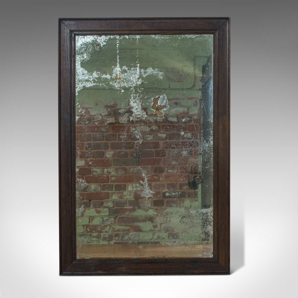 Antique Wall Mirror, English, Victorian, Distressed, Oak, Circa 1850 - London Fine Antiques