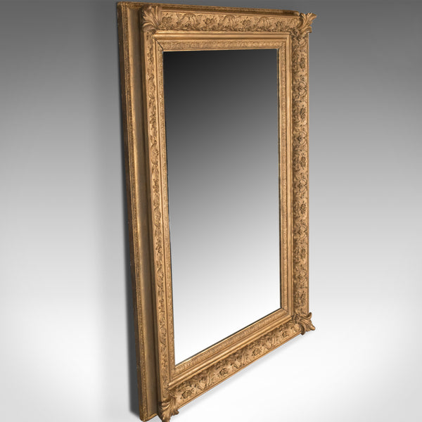 Large Antique Wall Mirror, Victorian, Gilt Gesso Frame, Overmantel Circa 1880 - London Fine Antiques