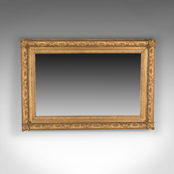 Large Antique Wall Mirror, Victorian, Gilt Gesso Frame, Overmantel Circa 1880 - London Fine Antiques