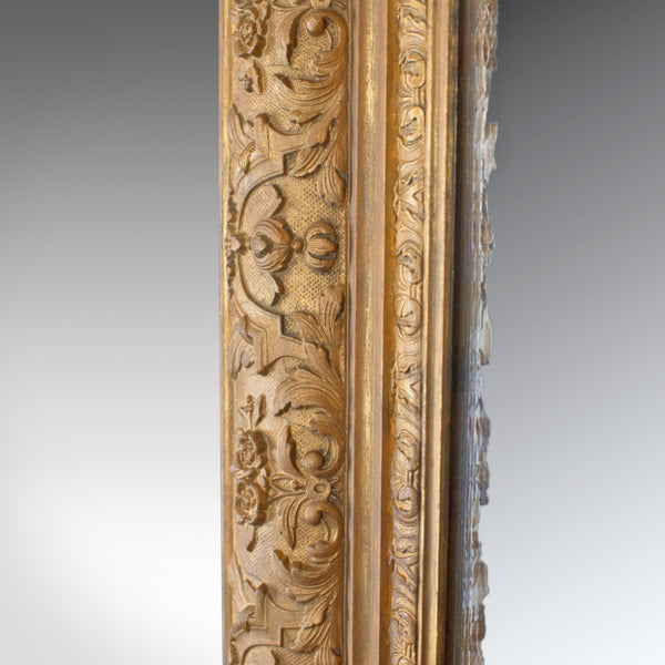 Large Antique Wall Mirror, Victorian, Gilt Gesso Frame, Overmantel Circa 1880 - London Fine Antiques
