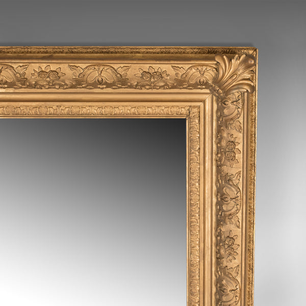 Large Antique Wall Mirror, Victorian, Gilt Gesso Frame, Overmantel Circa 1880 - London Fine Antiques