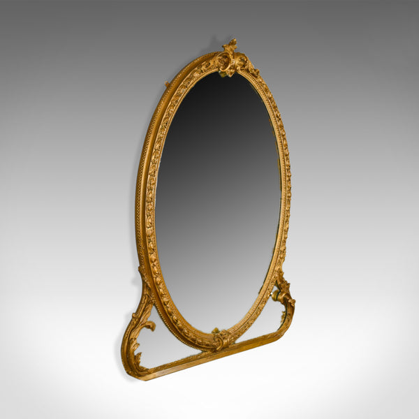 Antique Wall Mirror, English, Victorian, Gilt Gesso, Overmantel, Circa 1850 - London Fine Antiques