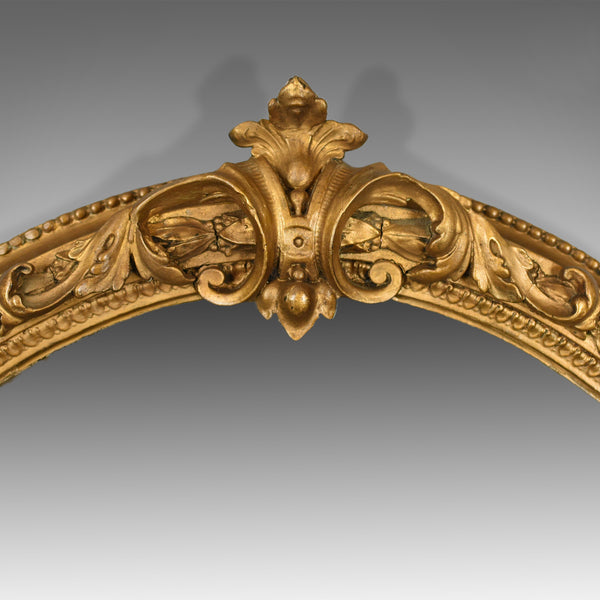 Antique Wall Mirror, English, Victorian, Gilt Gesso, Overmantel, Circa 1850 - London Fine Antiques