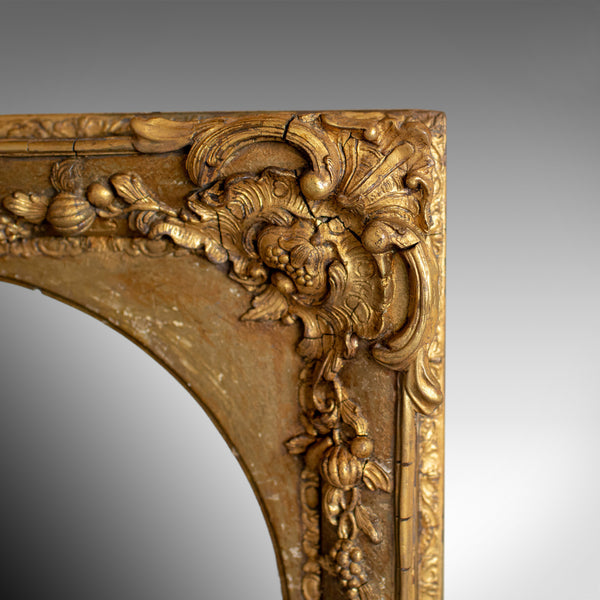 Antique Wall Mirror, English, Victorian, Gilt Gesso, Square, Circular Circa 1870 - London Fine Antiques