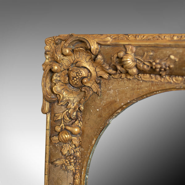 Antique Wall Mirror, English, Victorian, Gilt Gesso, Square, Circular Circa 1870 - London Fine Antiques