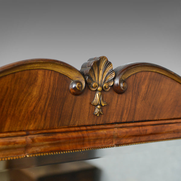 Antique Wall Mirror, French, Empire Revival, Overmantel, Walnut, Early C20th - London Fine Antiques
