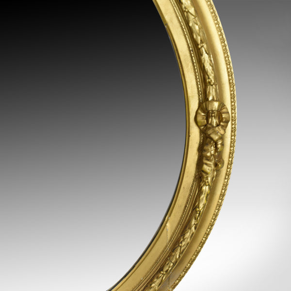 Antique Wall Mirror, Georgian, Ovular, Giltwood and Gesso, Circa 1800 - London Fine Antiques