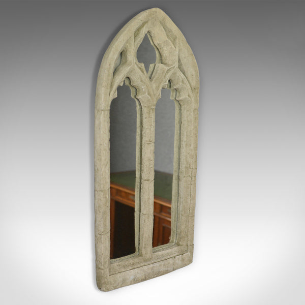 Vintage Wall Mirror, Pugin-esque, Gothic Revival, Stone, Ecclesiastical, C20th - London Fine Antiques