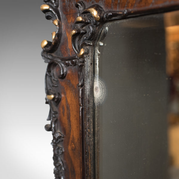 Antique Wall Mirror in Oak Frame, Late Victorian, English c.1890 - London Fine Antiques