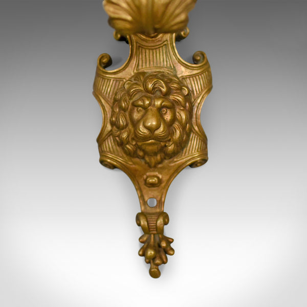 Antique Wall Sconces, English, Victorian, Gilt Metal, Candle Stands, Circa 1900 - London Fine Antiques