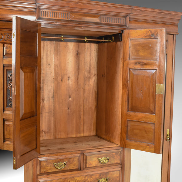 Antique Wardrobe, English, Walnut, Compactum, Edwardian Circa 1910 - London Fine Antiques