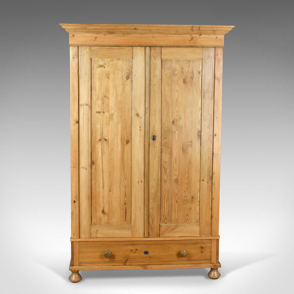 Antique Wardrobe, French Pine Compactum Cupboard Circa 1900 - London Fine Antiques