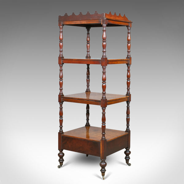 Antique Whatnot, English, Mahogany, Four Tier, Regency, Display Stand, c.1820 - London Fine Antiques