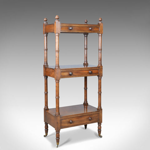 Antique Whatnot, English, Mahogany, Three Tier, Victorian, Display Stand, c.1860 - London Fine Antiques